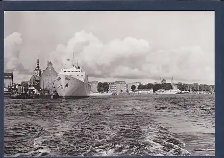 AK Stralsund Blick zum Hafen mit MS Fritz Heckert 1979
