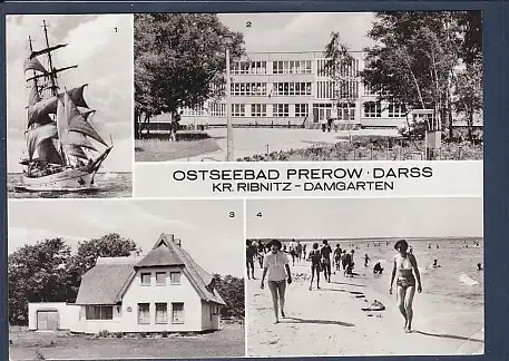 AK Ostseebad Prerow Darss Kr. Ribnitz Damgarten 4.Ansichten Oberschule 1980