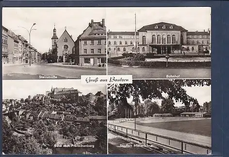 AK Gruß aus Bautzen 4.Ansichten Bahnhof 1972