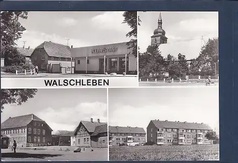 AK Walschleben 4.Ansichten Konsum Kaufhalle 1984