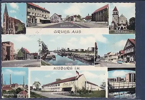 AK Gruss aus Misburg i.H. 9.Ansichten Bahnhofstraße 1966