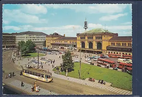 AK Hannover Ernst August Platz und Hauptbahnhof 1968