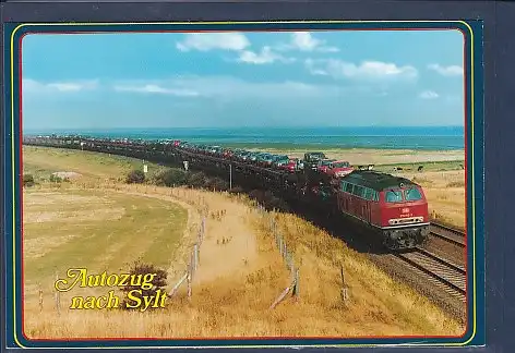 AK Autozug nach Sylt 1980