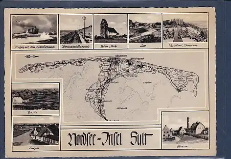 AK Nordsee Insel Sylt 8.Ansichten 1960