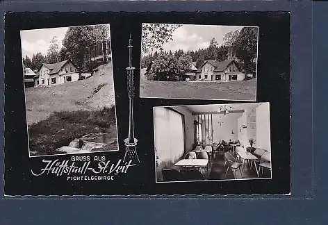 AK Gruss aus Hüttstadl - St. Veit Cafe Nickl 3.Ansichten 1962