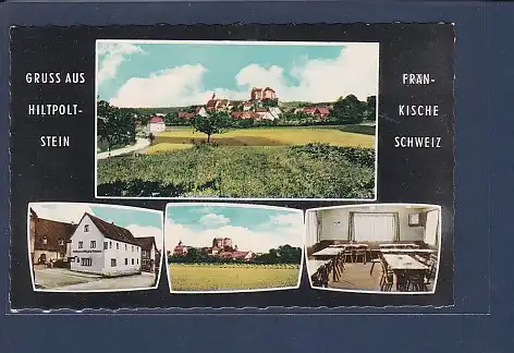 AK Gruss aus Hiltpoltstein Fränk. Schweiz 4.Ansichten Gasthaus z. Schwane 1960
