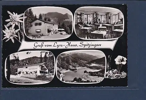 AK Gruß vom Lyra Haus Spitzingsee 4.Ansichten 1960