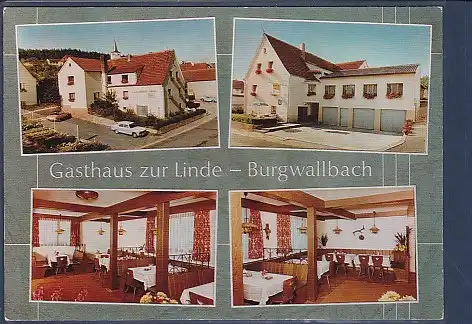 AK Gasthaus zur Linde Burgwallbach 4.Ansichten 1975