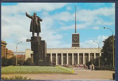 AK Leningrad Lenin Denkmal vor dem Finnländischen Bahnhof 1970