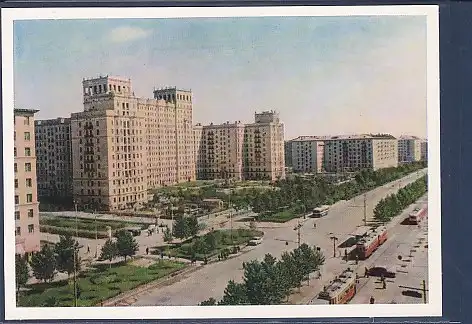 AK Moskau Die Lomonossow Prachtstraße 1960