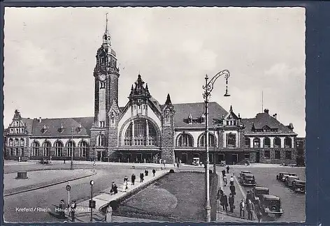 AK Krefeld / Rhein Hauptbahnhof 1958