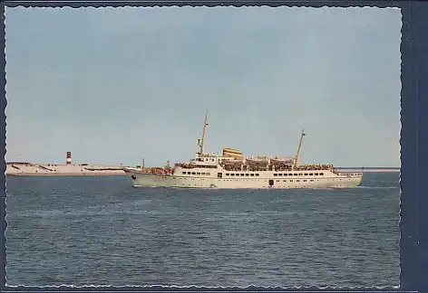AK Des Wappen von Hamburg vor Helgoland 1960
