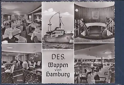 AK DES Wappen von Hamburg 5.Ansichten 1960