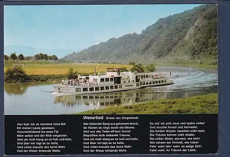 AK Schiff Weserlied ( Franz von Dingelstedt) 1974