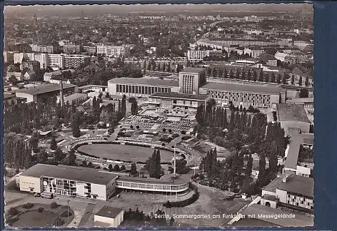 AK Berlin Sommergarten am Funkturm mit Messegelände Luftaufnahme 1974