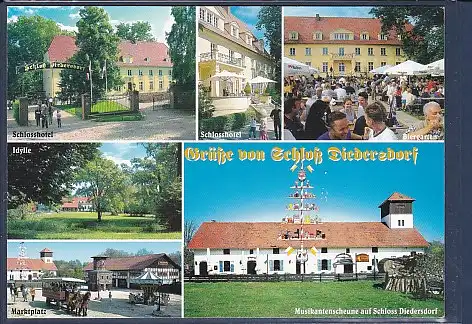 AK Grüße vom Schloß Diedersdorf 6.Ansichten Schlosshotel 2004