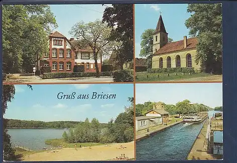 AK Gruß aus Briesen 4.Ansichten Landambulatorium 1990