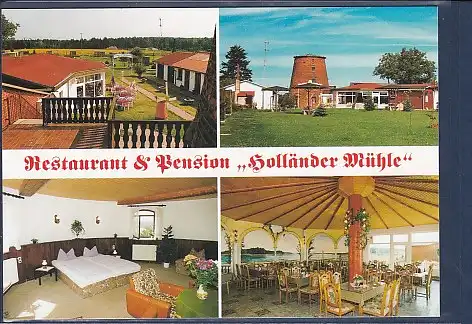 AK Restaurant & Pension Holländer Mühle 4.Ansichten Rheinsberg 2000