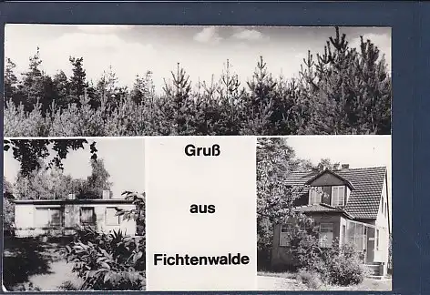 AK Gruß aus Fichtenwalde Bezirk Potsdam 3.Ansichten 1977