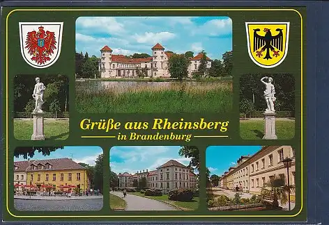 Wappen AK Grüße aus Rheinsberg in Brandenburg 6.Ansichten 2000