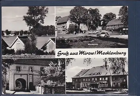 AK Gruß aus Mirow / Mecklenburg 4.Ansichten Bahnhof 1973