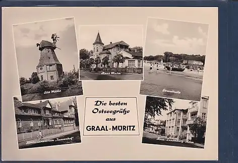 AK Die besten Ostseegrüße aus Graal Müritz 5.Ansichten 1964