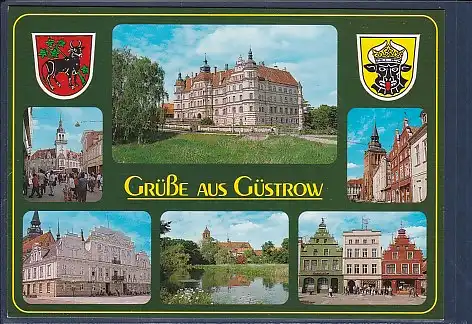 Wappen AK Grüße aus Güstrow 6.Ansichten 2000