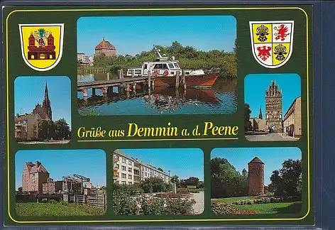 Wappen AK Grüße aus Demmin a.d. Penne 6.Ansichten 2000
