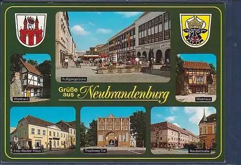 Wappen AK Grüße aus Neubrandenburg 6.Ansichten 2000
