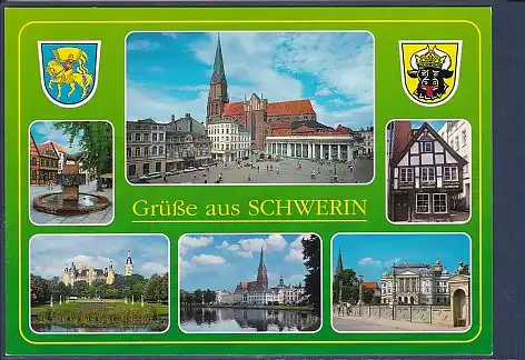 Wappen AK Grüße aus Schwerin 6.Ansichten 2000