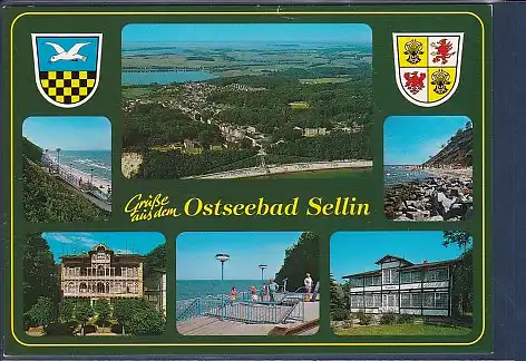 Wappen AK Grüße aus dem Ostseebad Sellin 6.Ansichten 2000