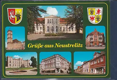 Wappen AK Grüße aus Neustrelitz 6.Ansichten 2000