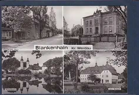 AK Blankenhain Kr. Werdau 4.Ansichten Caritas Heim - Schule 1985