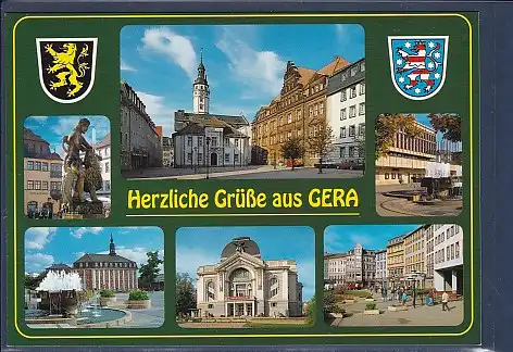 Wappen AK Herzliche Grüße aus Gera 6.Ansichten 2000