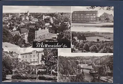 AK Mittweida / Sa. 5.Ansichten Bahnhofsvorplatz 1971