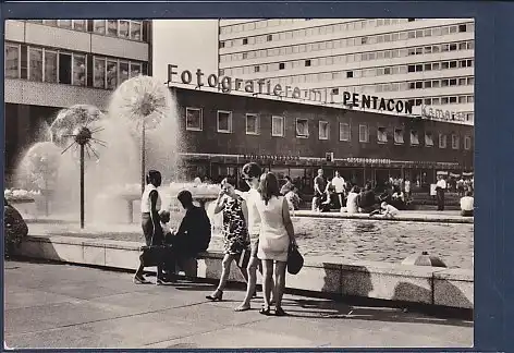 AK Dresden Prager Straße Brunnen vor dem Interhotel Königstein 1971