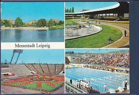 AK Messestadt Leipzig 4.Ansichten Alfred Rosch Kampfbahn 1985