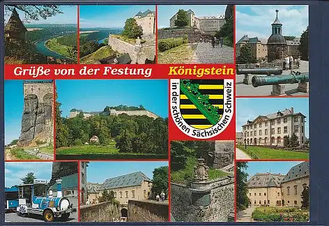 Wappen AK Grüße von der Festung Königstein 11.Ansichten 2000