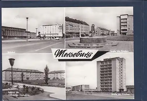 AK Merseburg 4.Ansichten Bahnhof 1977