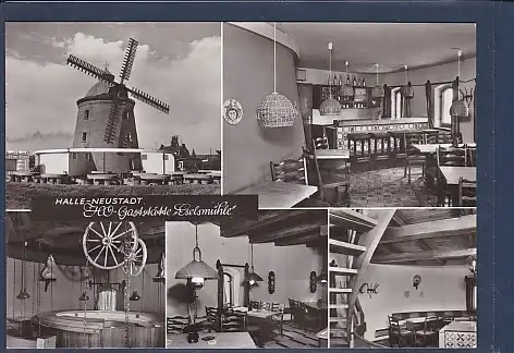 AK Halle Neustadt HO Gaststätte Eselsmühle 5.Ansichten 1972