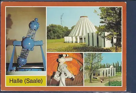 AK Halle ( Saale) Peißnitzinsel Raumflugplanetarium 4.Ansichten 1983