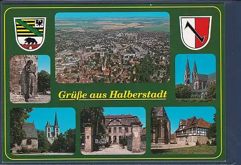 Wappen AK Grüße aus Halberstadt 6.Ansichten 2000