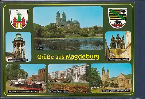 Wappen AK Grüße aus Magdeburg 6.Ansichten 2000