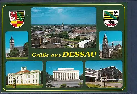 Wappen AK Grüße aus Dessau 6.Ansichten 2000