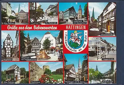 Wappen AK Grüße aus dem liebenswerten Hattingen 11.Ansichten 2000