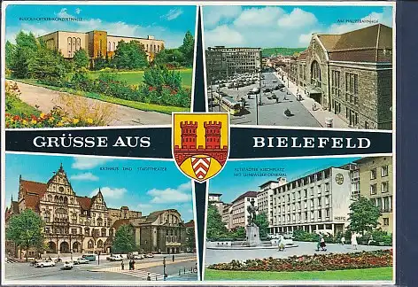 AK Grüsse aus Bielefeld 4.Ansichten Am Hauptbahnhof 1970