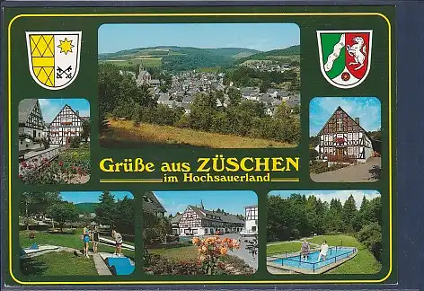 Wappen AK Grüße aus Züschen 6.Ansichten 2000