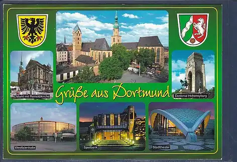 Wappen AK Grüße aus Dortmund 6.Ansichten Spielbank 2000