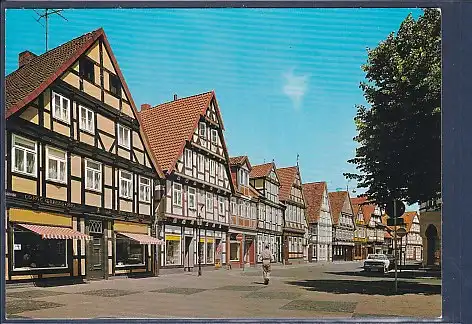 AK Celle Alte Fachwerkhäuser in der Schuhstraße 1980