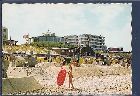 AK Nordseeheilbad Wangerooge Strand am Cafe Pudding 1978